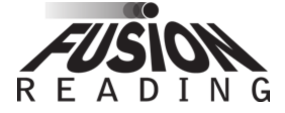 Fusion Reading Logo in Black Text