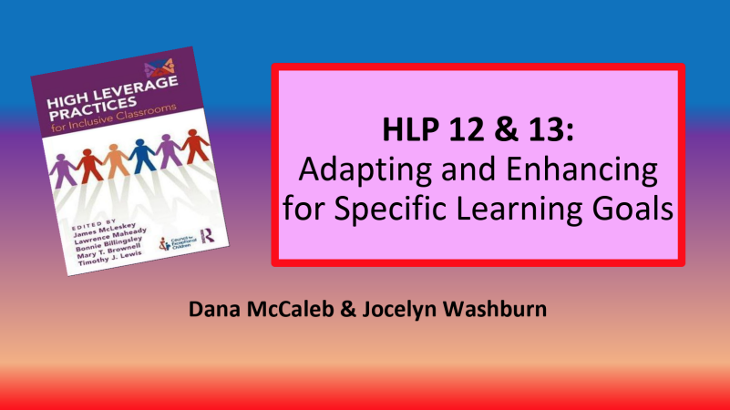 Title Slide for HLP 12 and 13